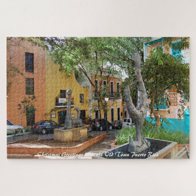 Altstadt Puerto Rico. Weihnachtsgrüße Jigsaw P (Horizontal)