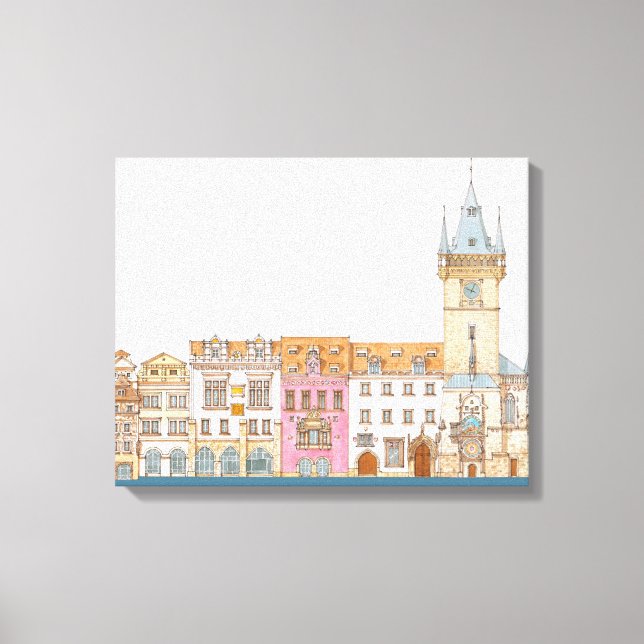 Altstadt Rathaus. Prag Tschechisch Leinwanddruck (Vorderseite)