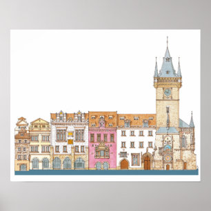 Altstadt Rathaus. Prag Tschechisch Poster