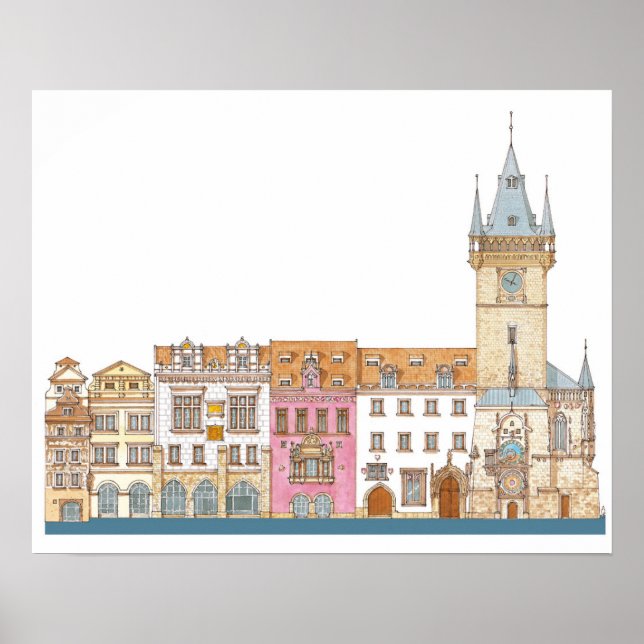 Altstadt Rathaus. Prag Tschechisch Poster (Vorne)