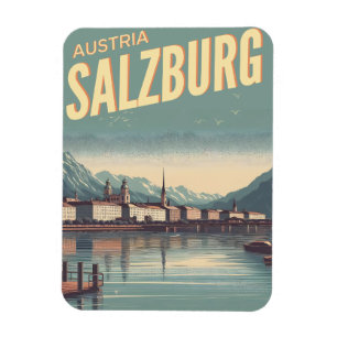 Altstadt Salzburg Skyline Österreich Magnet