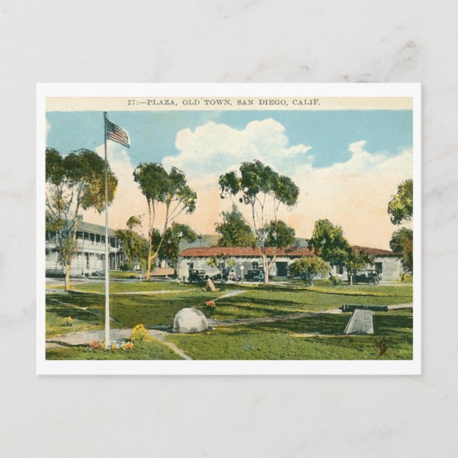 Altstadt, San Diego Vintag Postkarte (Vorderseite)