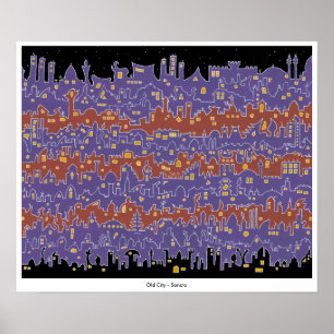 Altstadt - Sana'a - Drucken Poster