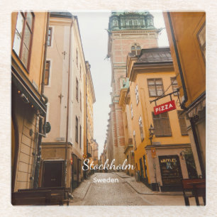 Altstadt, Stockholm, Schweden Souvenir Glasuntersetzer