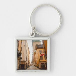 Altstadt, Stockholm, Schweden Souvenir Schlüsselanhänger