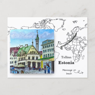 Altstadt, Tallinn Estland Postkarte