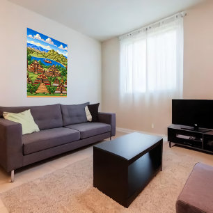 Altstadt von Aztec   AI Art Poster