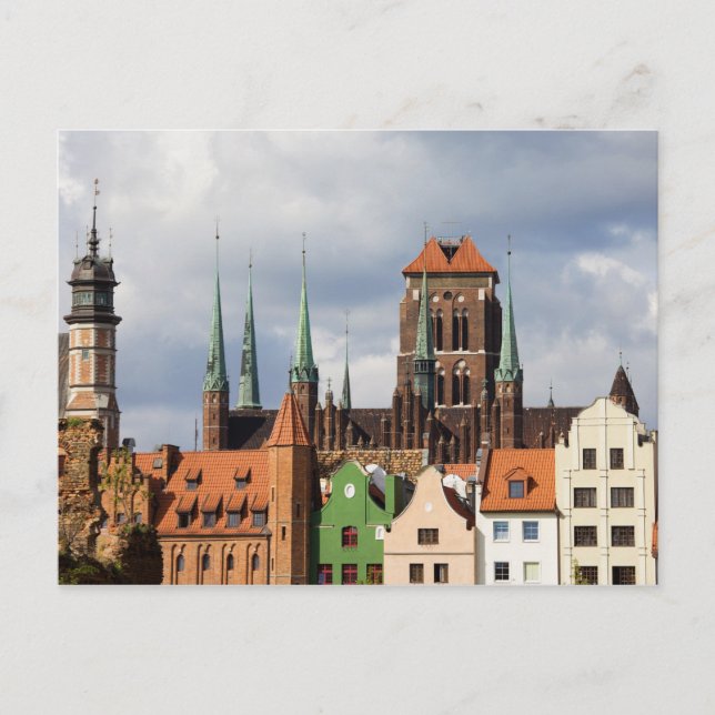 Altstadt von Danzig Postkarte (Vorderseite)