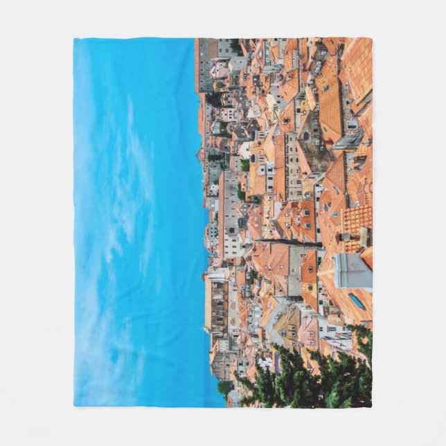 Altstadt von Dubrovnik Fleecedecke (Vorderseite)