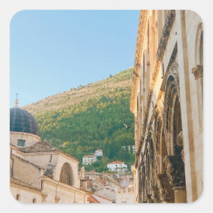 Altstadt von Dubrovnik Quadratischer Aufkleber