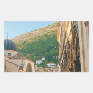 Altstadt von Dubrovnik Rechteckiger Aufkleber