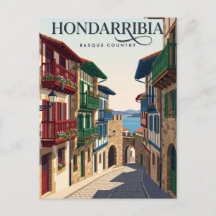 Altstadt von Hondarribia Spanien Postkarte
