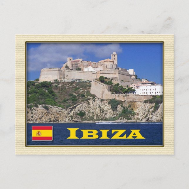 Altstadt von Ibiza, Balearen, Spanien Postkarte (Vorderseite)