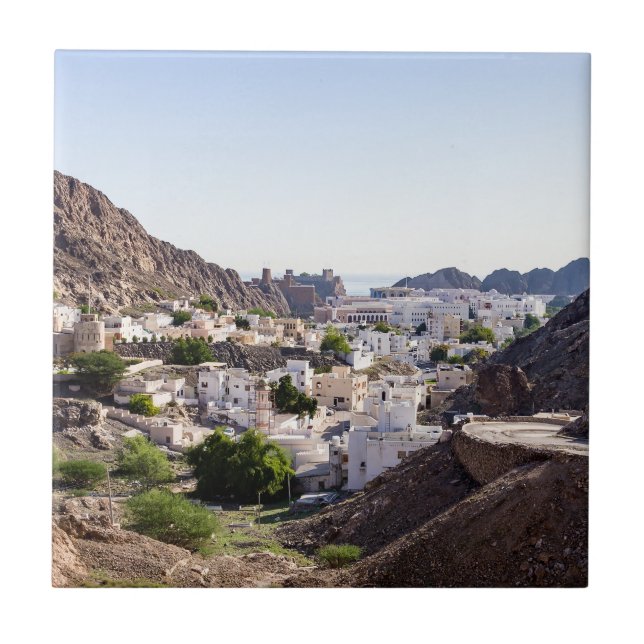 Altstadt von Muscat - Oman Fliese (Vorderseite)
