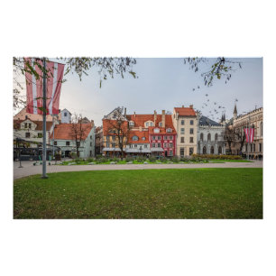 Altstadt von Riga im Herbst Fotodruck