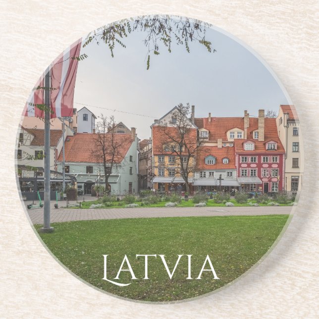 Altstadt von Riga im Herbst Getränkeuntersetzer (Vorne)