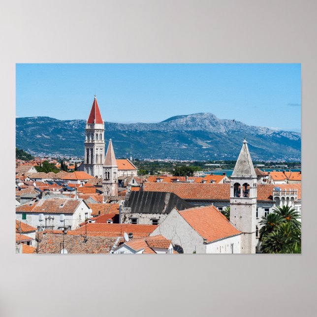 Altstadt von Trogir - Dalmatien, Kroatien Poster (Vorne)