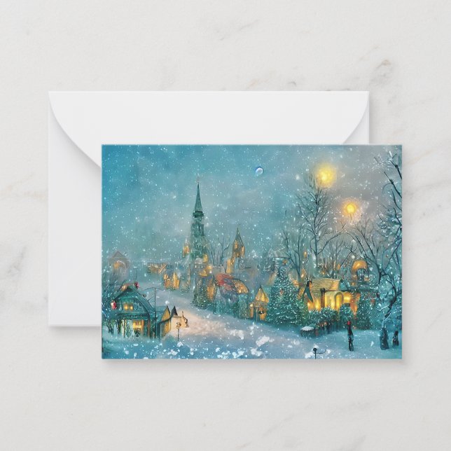 Altstadt Weihnachtsbudget Mini Weihnachtszeit Mitteilungskarte (Vorderseite)