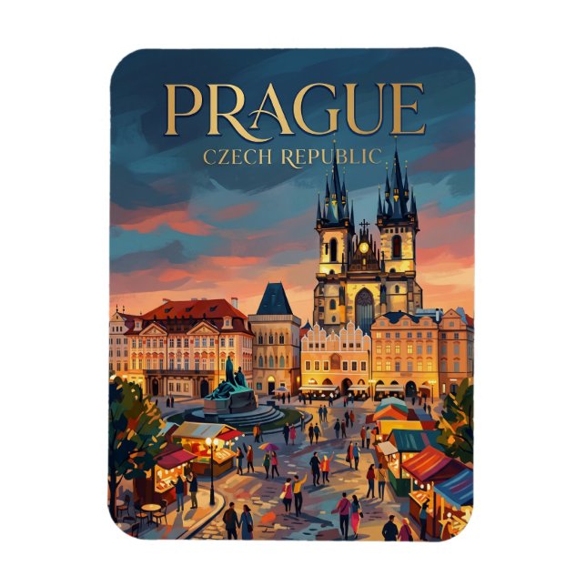 Altstädter Ring, Prag Tschechische Republik Magnet (Vertikal)