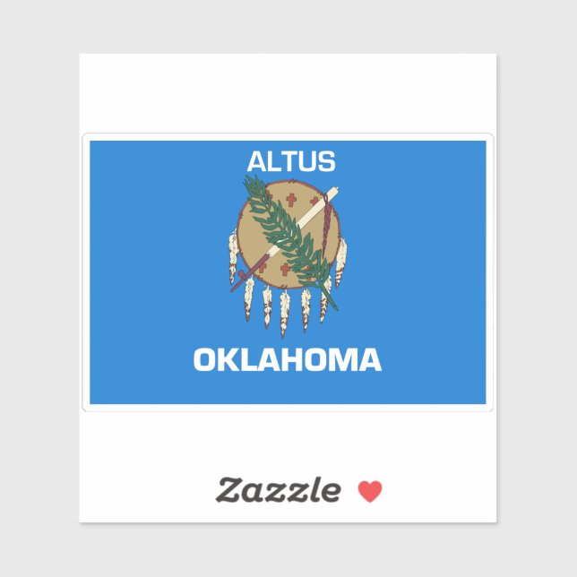 Altus Oklahoma Flag Aufkleber (Blatt)
