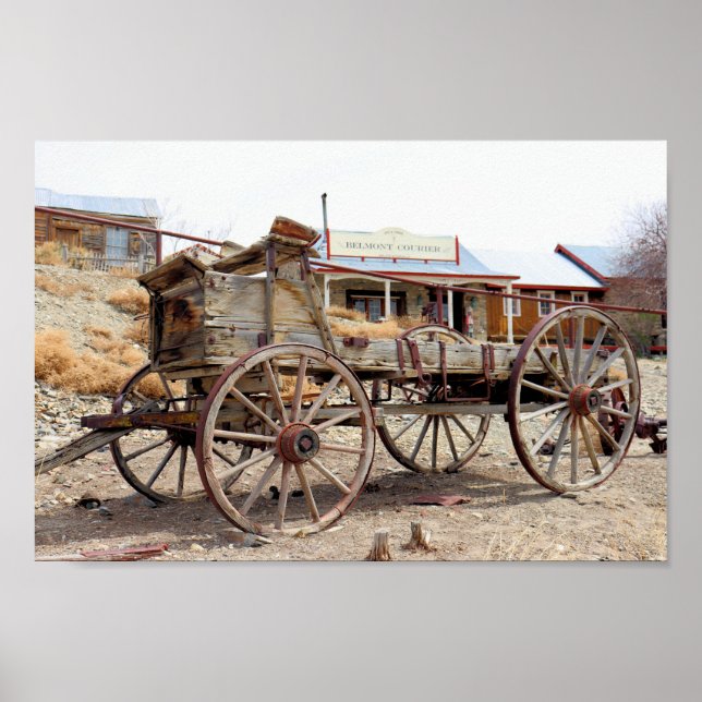 Altwagen in Belmont Ghost Town, Central Nevada Poster (Vorne)