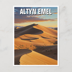 Altyn Emel National Park Kasachstan Travel Postkarte
