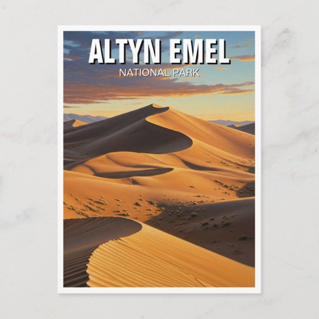 Altyn Emel National Park Kasachstan Travel Postkarte (Vorderseite)