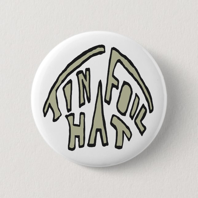 Alufolie-Hut Button (Vorderseite)