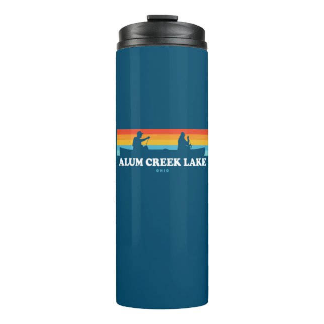 Alum Creek Lake Ohio Canoe Thermosbecher (Vorderseite)