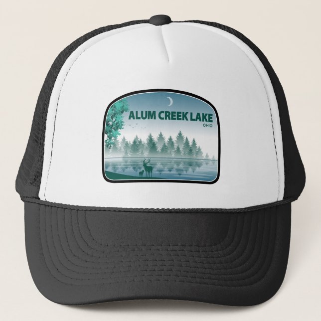 Alum Creek Lake Ohio Deer Truckerkappe (Vorderseite)