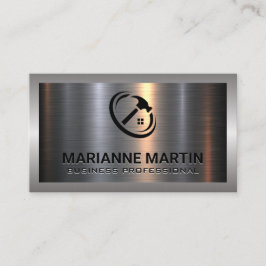 Aluminium-Aluminium-Bürste | Zuhause Hammer-Logo Visitenkarte