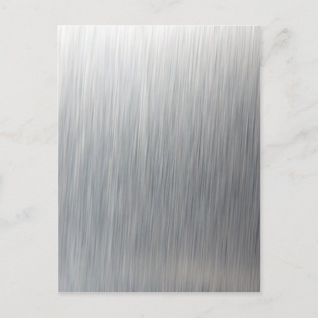Aluminium aus gebürstetem Stahl Postkarte (Vorderseite)