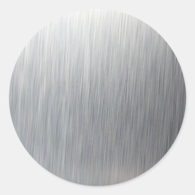 Aluminium aus gebürstetem Stahl Runder Aufkleber (Vorderseite)