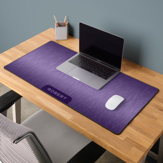 aluminium brossé minimal métallique violet métalli (Bureau 2)