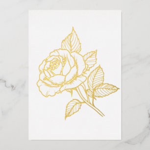 Aluminium Carte de vœux simple élégante rose en or
