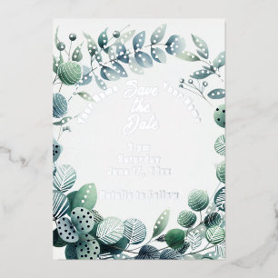 Aluminium Fleurs de printemps modernes invitation en feuille