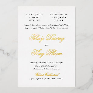 Aluminium Invitation bilingue en feuille d'aluminium vietnam
