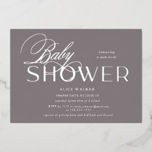 Aluminium invitation de baby shower en feuille d'aluminium a