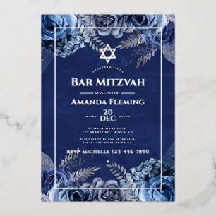 Aluminium Invitation de Bat Mitzvah en feuille d'aluminium à