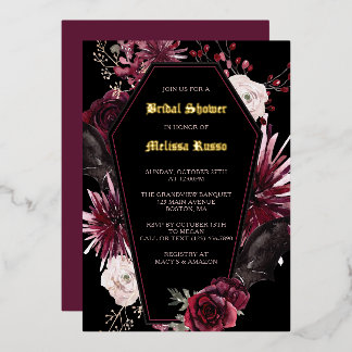 Aluminium Invitation de carton d'enterrement élégant en feui