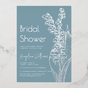 Aluminium Invitation de douche de mariée en papier d'alumini