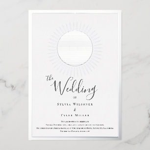 Aluminium Invitation de mariage en feuille d'aluminium Disco