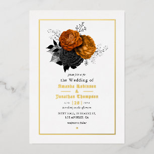 Aluminium Invitation de mariage en feuille d'aluminium flora