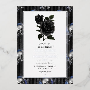 Aluminium Invitation de mariage en feuille d'argent gothique