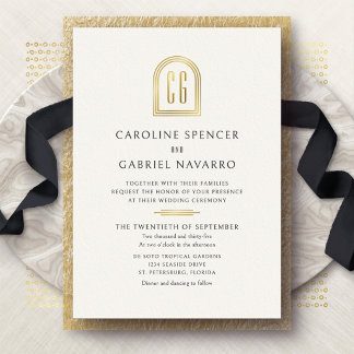 Aluminium Invitation de mariage en feuille métallique à arch
