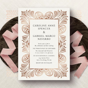 Aluminium Invitation de mariage en papier alu à l'aspect bar