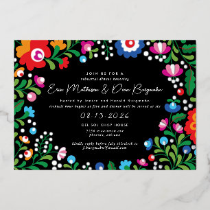 Aluminium Invitation de répétition de mariage en broderie me