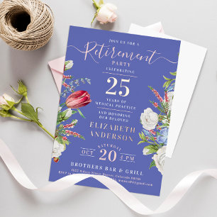 Aluminium Invitation élégante en papier d'aluminium floral l
