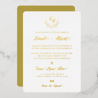 Aluminium Invitation en feuille d'aluminium 5" x 7"