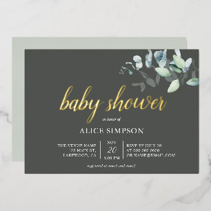 Aluminium Invitation en feuille d'aluminium Baby Shower Feui